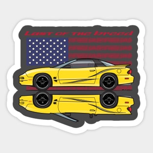 USA - Last of the breed-yellow combo Sticker